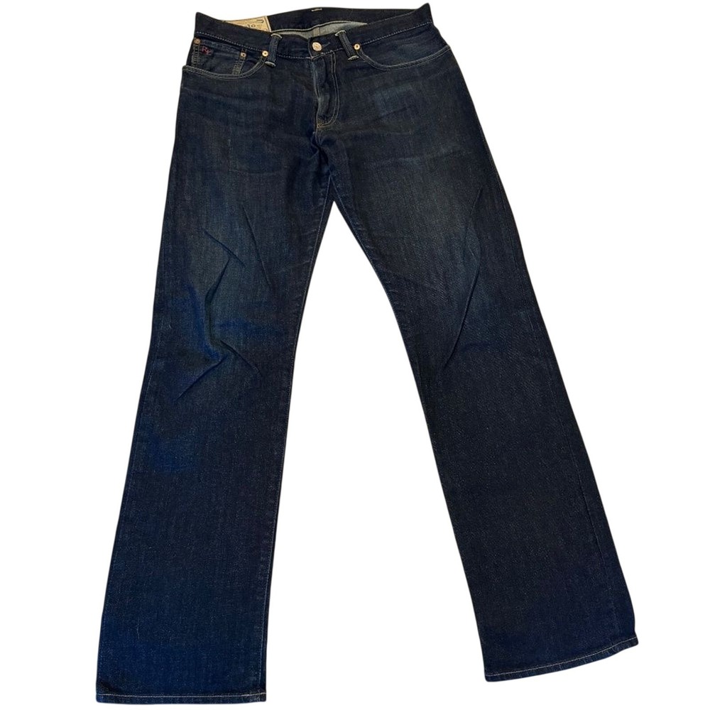 Polo Ralph Lauren Authentic Selvage Dungarees Straight Leg Mens 34x31 Dark Wash
